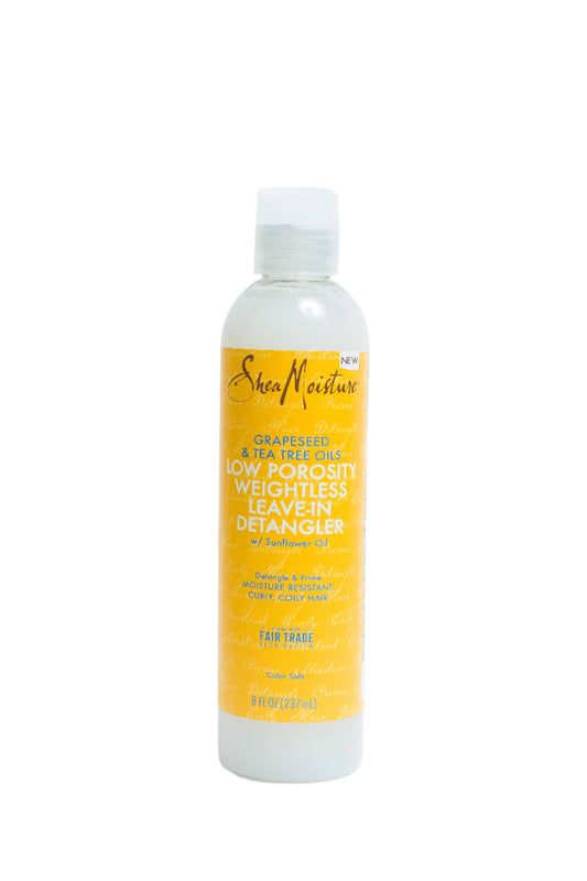 Shea Moisture Grapeseed & Tea Tree Oils Weightless Hydrating Leave-In Conditioner – balsam fără clătire pentru păr cu porozitate scăzută, 237 ml