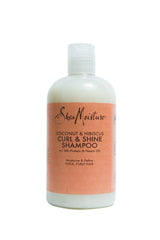 Shea Moisture Coconut & Hibiscus Curl & Shine Shampoo, sampon cu extract de cocos si hibiscus pentru parul cret 384 ml