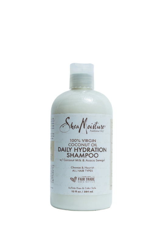 Shea Moisture Virgin Coconut Oil Daily Hydration Shampoo – sampon pentru hidratare zilnică, 384 ml
