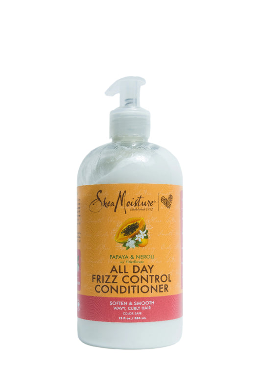 Shea Moisture All-Day Frizz Control Conditioner – balsam cu papaya și neroli, 384 ml